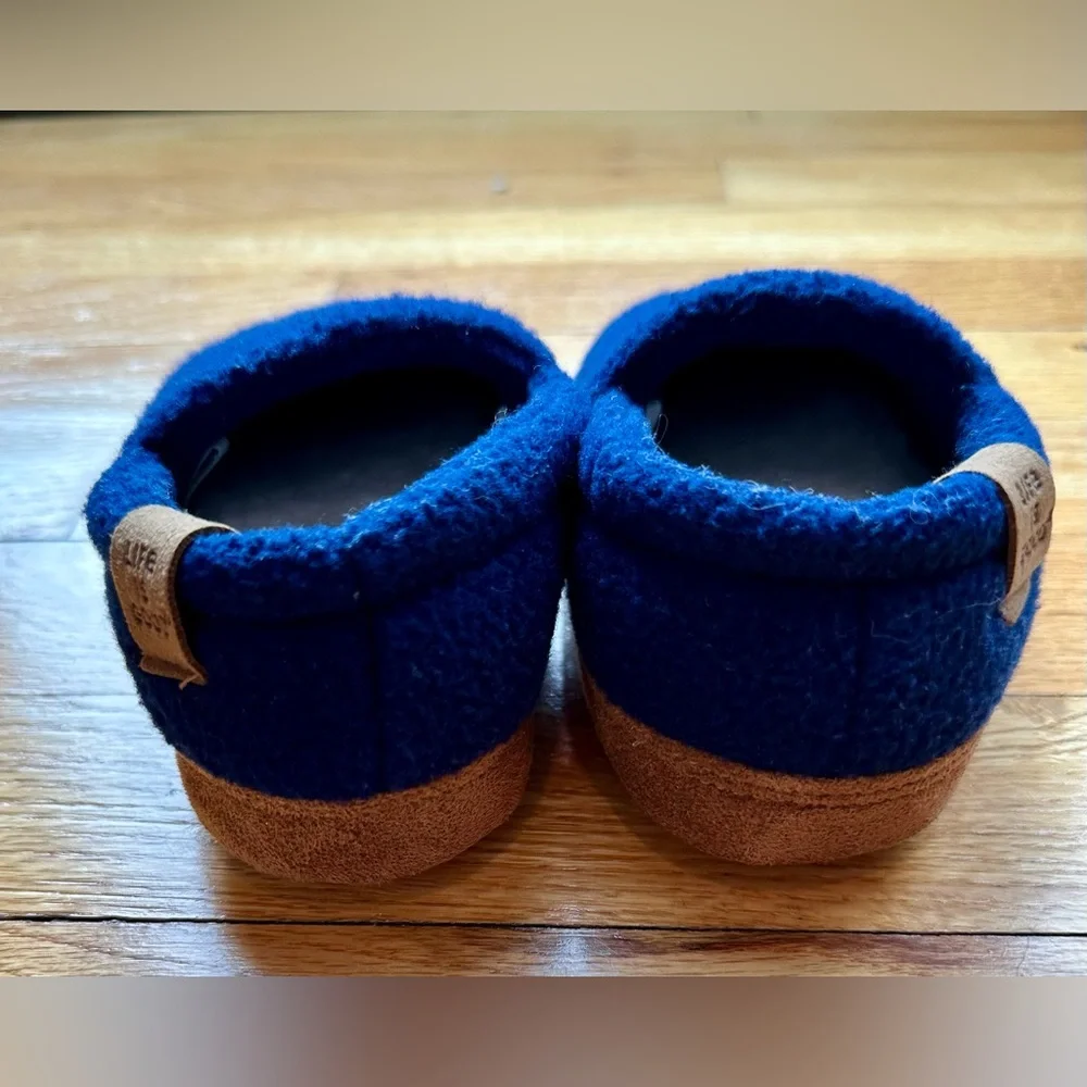 Life Is Good Dinosaur with Guitar Blue Slippers - Kid Size: 7/8 M